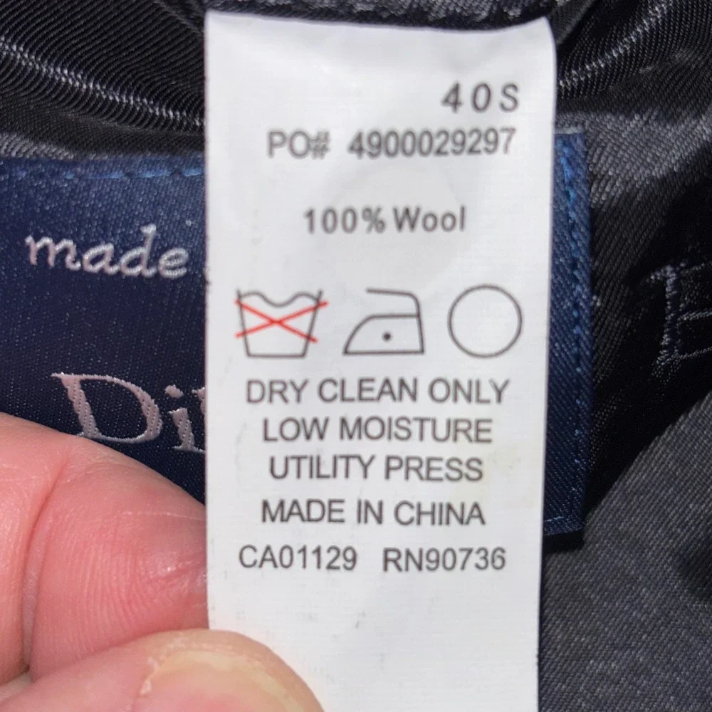 Ralph Lauren Mens 40S Blue Grey Glen Plaid 100% Wool 2 Button Blazer Sport Coat